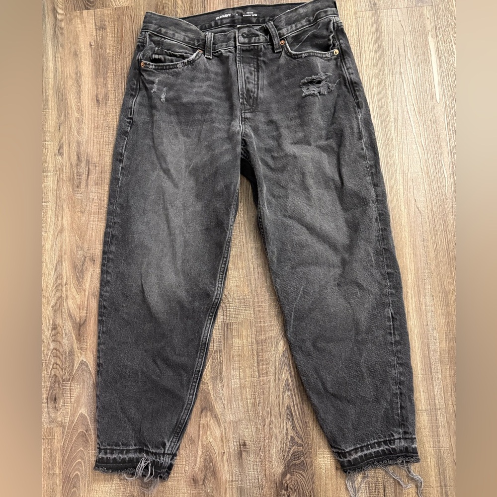 Old Navy Black Distressed Women Jeans